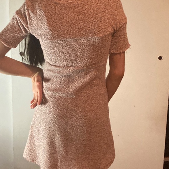 Girls Vintage Pink Black Tweed Dress Button 7/8 - Picture 9 of 11